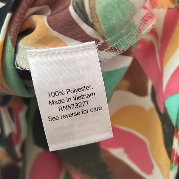 NWT Nine West coconut grove palm cowl neck satin cami - Picture 6 of 6